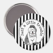 Nur ein kleines Problem Old English Sheepdog Gray  Magnet (Vorderseite/Rückseite)