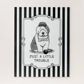 Nur ein kleines Problem Old English Sheepdog Gray  Puzzle (Vertikal)