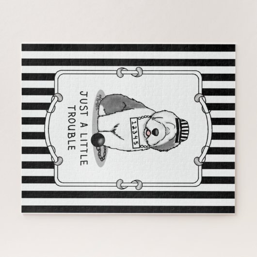 Nur ein kleines Problem Old English Sheepdog Gray Puzzle (Horizontal)