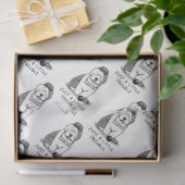 Nur ein kleines Problem Old English Sheepdog Gray Seidenpapier (Geschenk)