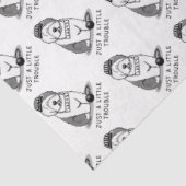 Nur ein kleines Problem Old English Sheepdog Gray Seidenpapier (Ausschnitt)