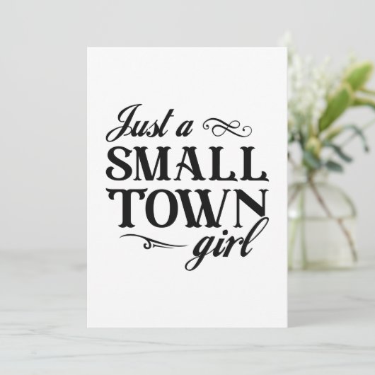Nur ein kleines Städtchen-Mädchen Dankeskarte (Stehend Vorderseite)
