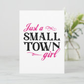 Nur ein kleines Städtchen-Mädchen Dankeskarte (Stehend Vorderseite)