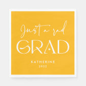 Nur ein krasser Grand Funny Yellow 2022 Abschluss Serviette (Vorderseite)