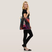 Nur ein Kuss von Oran, Neon Black Women's Tasche (Am Model)