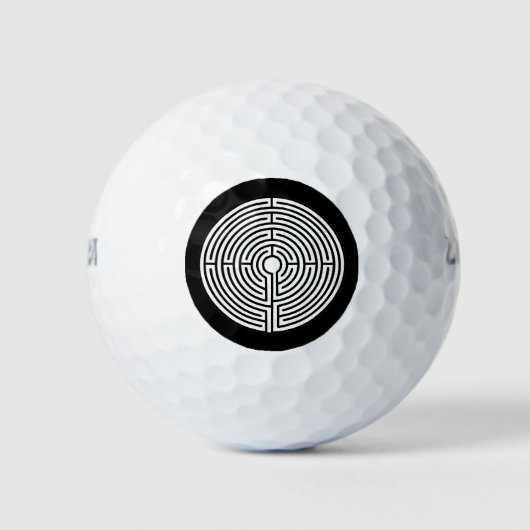 Nur ein Labyrinth aus schwarz Golfball (Vorderseite)