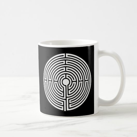 Nur ein Labyrinth aus schwarz Kaffeetasse (Rechts)