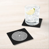 Nur ein Labyrinth aus schwarz Rechteckiger Pappuntersetzer (Vor Ort)