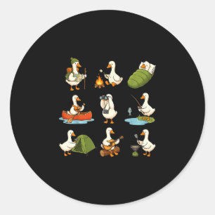 Nur ein Lager-Gans-Shirt, dummer Gans-Camping  Runder Aufkleber
