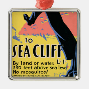 Nur ein langer Schritt bis Sea Cliff Silbernes Ornament