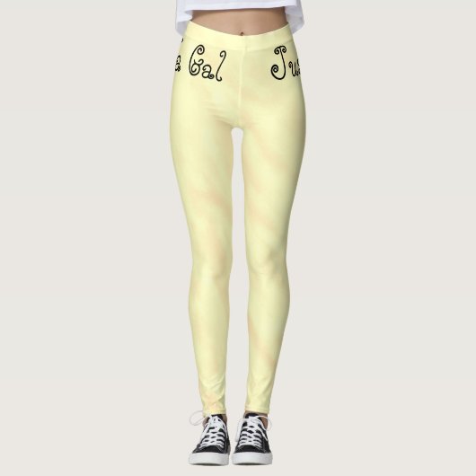 Nur ein Leggings Kinda Gal Lemon Wasserfarbe Legie (Vorderseite)