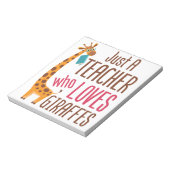 Nur ein Lehrer, der Giraffen Giraffe Giraffe Lover Notizblock (Rotiert)
