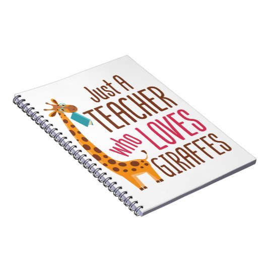 Nur ein Lehrer, der Giraffen Giraffe Giraffe Lover Notizblock (Rechte Seite)