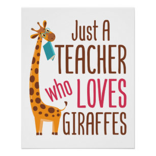 Nur ein Lehrer, der Giraffen Giraffe Giraffe Lover Poster