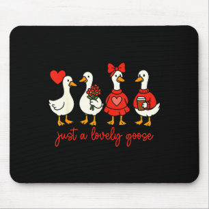 Nur ein liebenswerter Gans Valentinstag Ente Lusti Mousepad