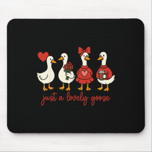 Nur ein liebenswerter Gans-Valentinstag-Ente Lusti Mousepad