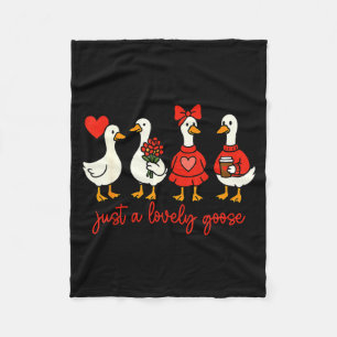Nur ein liebenswerter Gänse-Valentinstag-Ente Lust Fleecedecke