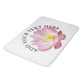 Nur ein Lotus Blossom + Ihr Text & Ideen Badematte (Schrägansicht)