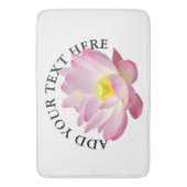 Nur ein Lotus Blossom + Ihr Text & Ideen Badematte (Vorderseite Vertikal)