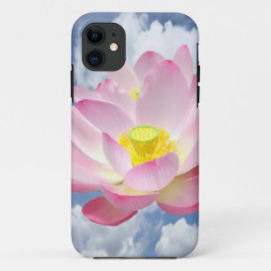 Nur ein Lotus Blossom + Ihr Text & Ideen iPhone 11 Hülle
