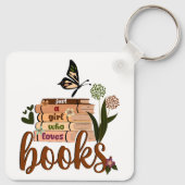 NUR EIN MÄDCHEN, buchen Sie Lover Floral Books Rea Schlüsselanhänger (Rückseite)