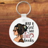 NUR EIN MÄDCHEN, buchen Sie Lover Floral Books Rea Schlüsselanhänger (Vorderseite)