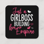 Nur ein Mädchen Chef Gebäude ihr Imperium Frauen i Quadratische Visitenkarte (Rückseite)