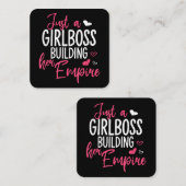 Nur ein Mädchen Chef Gebäude ihr Imperium Frauen i Quadratische Visitenkarte (Vorne/Hinten)