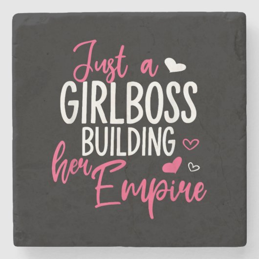 Nur ein Mädchen Chef Gebäude ihr Imperium Frauen i Steinuntersetzer (Vorderseite)