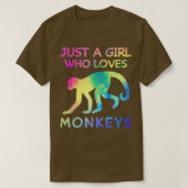 Nur ein Mädchen, das Affen Liebe Funny Monkey Zook T-Shirt (Design vorne)