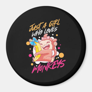 Nur ein Mädchen, das Affen Liebe Magnet