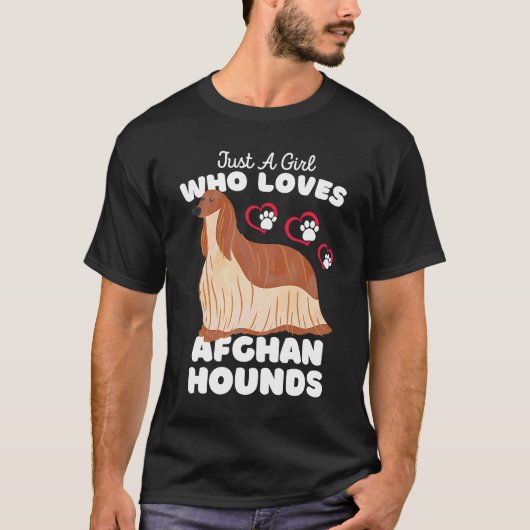 Nur ein Mädchen, das afghanische Hunden Niedlichen T-Shirt (Vorderseite)