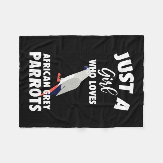 Nur ein Mädchen, das Afrikanischen Grau Papagei Li Fleecedecke (Vorderseite (Horizontal))