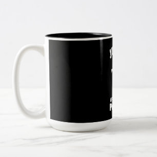 Nur ein Mädchen, das Afrikanischen Grau Papagei Li Zweifarbige Tasse