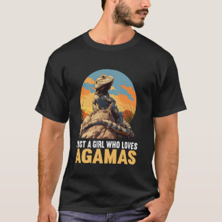 Nur ein Mädchen, das Agamen Liebhaber Agama liebt T-Shirt