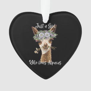 Nur ein Mädchen, das Alpacas Lieben Ornament