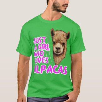 Nur ein Mädchen, das Alpacas Lieben T-Shirt
