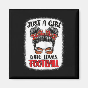 Nur ein Mädchen, das American Football liebt, süße Magnet