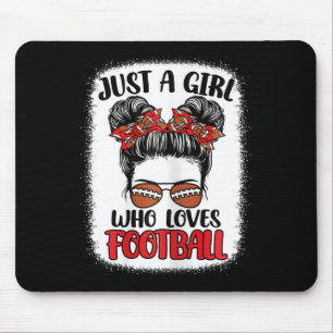 Nur ein Mädchen, das American Football liebt, süße Mousepad