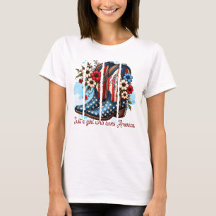Nur ein Mädchen, das Amerika Liebe T-Shirt