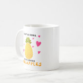 Nur ein Mädchen, das Ananas Liebe Kaffeetasse (Vorderseite Links)