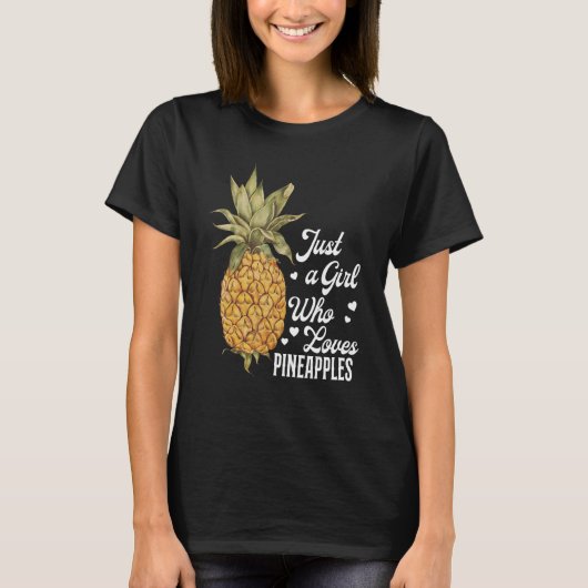 Nur ein Mädchen, das Ananas Liebe T-Shirt (Vorderseite)