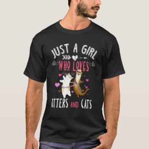Nur ein Mädchen, das andere Lieben und Katzen hat T-Shirt