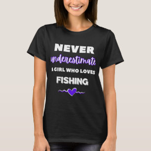 Nur ein Mädchen, das Angeln liebt Humor Angeln Ges T-Shirt