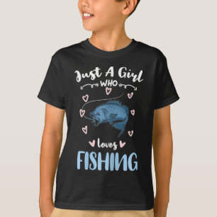 Nur ein Mädchen, das Angeln liebt T-Shirt