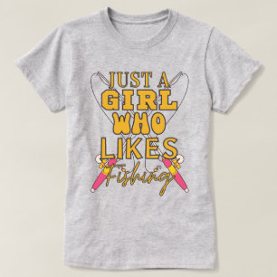Nur ein Mädchen, das Angeln mag T-Shirt