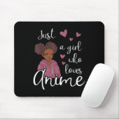 Nur ein Mädchen, das Anime-Afroamerikaner Liebe Mousepad (Mit Mouse)