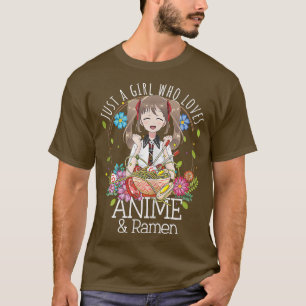 Nur ein Mädchen, das Anime, Anime Ramen und Sketc T-Shirt