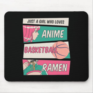 Nur ein Mädchen, das Anime Basketball Ramen Kawai  Mousepad