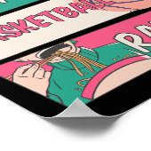 Nur ein Mädchen, das Anime Basketball Ramen Kawai Poster (Ecke)